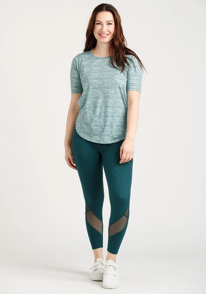 Women's Space Dye Print Active Tee