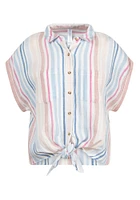 Women's Striped Tie-Front Shirt