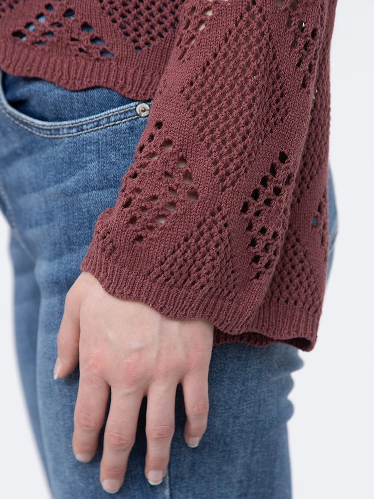 Women's Pointelle Sweater