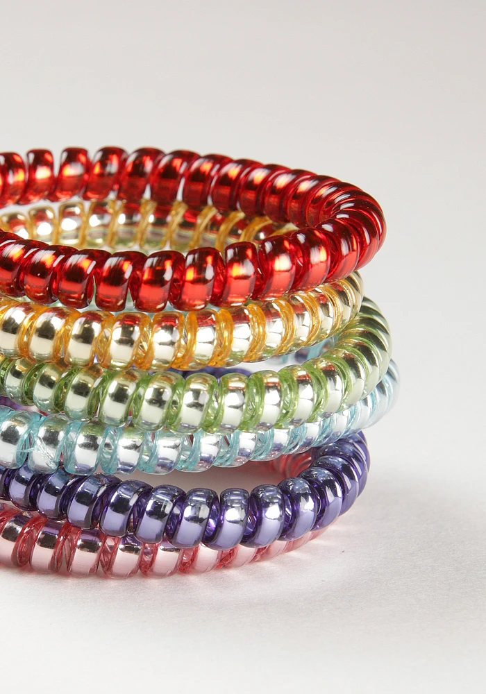 Women's Holographic Jelly Spirals