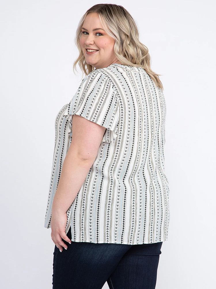 Women's Flutter Sleeve Top