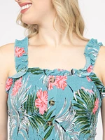 Women's Smocked Button Front Dress