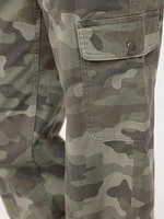 Women's 2 Button Camo Baggy Cargo Pants