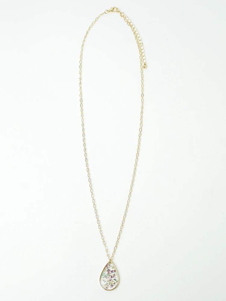 Women's Pressed Flower Necklace