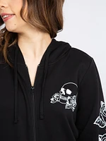 Women's Skull Zip Hoodie