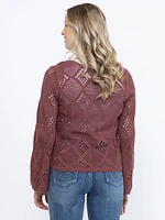 Women's Pointelle Sweater