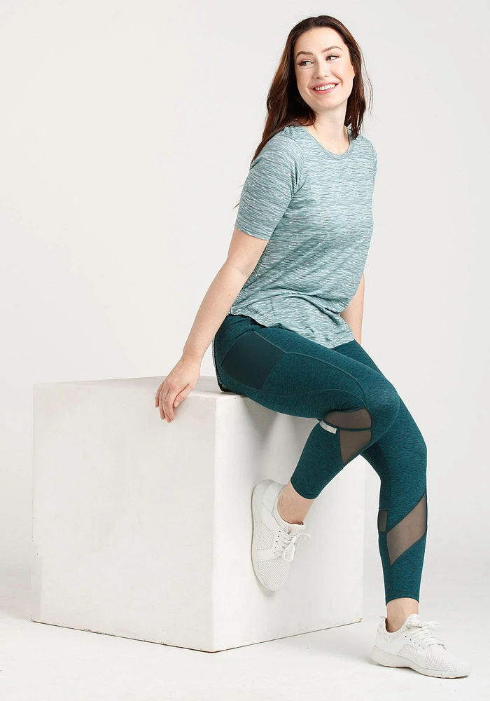 Women's Space Dye Print Active Tee