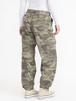 Women's 2 Button Camo Baggy Cargo Pants