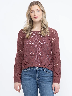Women's Pointelle Sweater