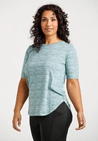 Women's Space Dye Print Active Tee