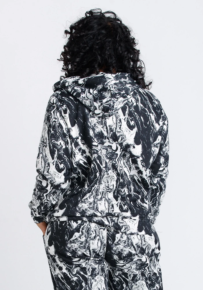 Women's Marble Zip Hoodie
