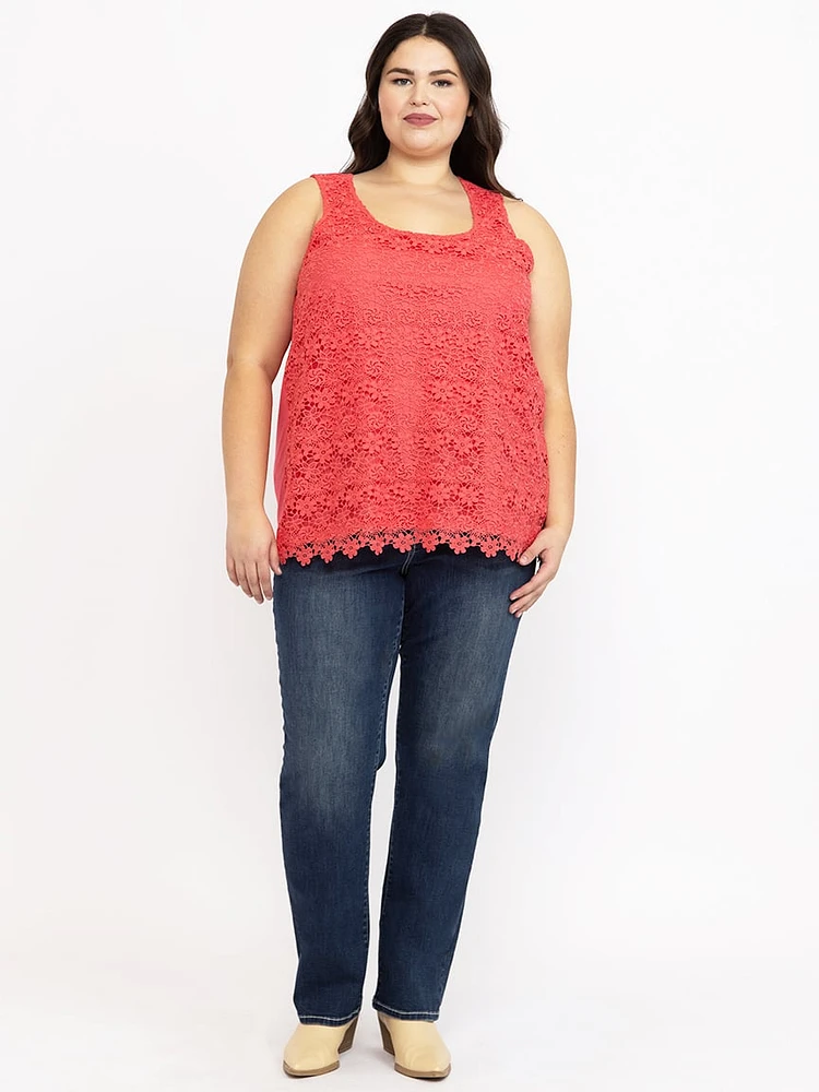 Women's Crochet Overlay Tank