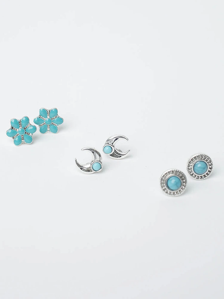 Women's Turquoise Earring Set