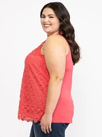 Women's Crochet Overlay Tank