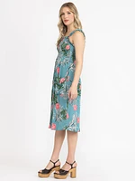 Women's Smocked Button Front Dress