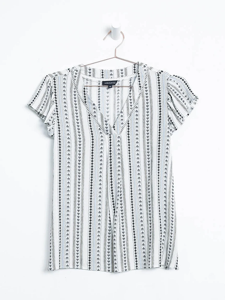 Women's Flutter Sleeve Top