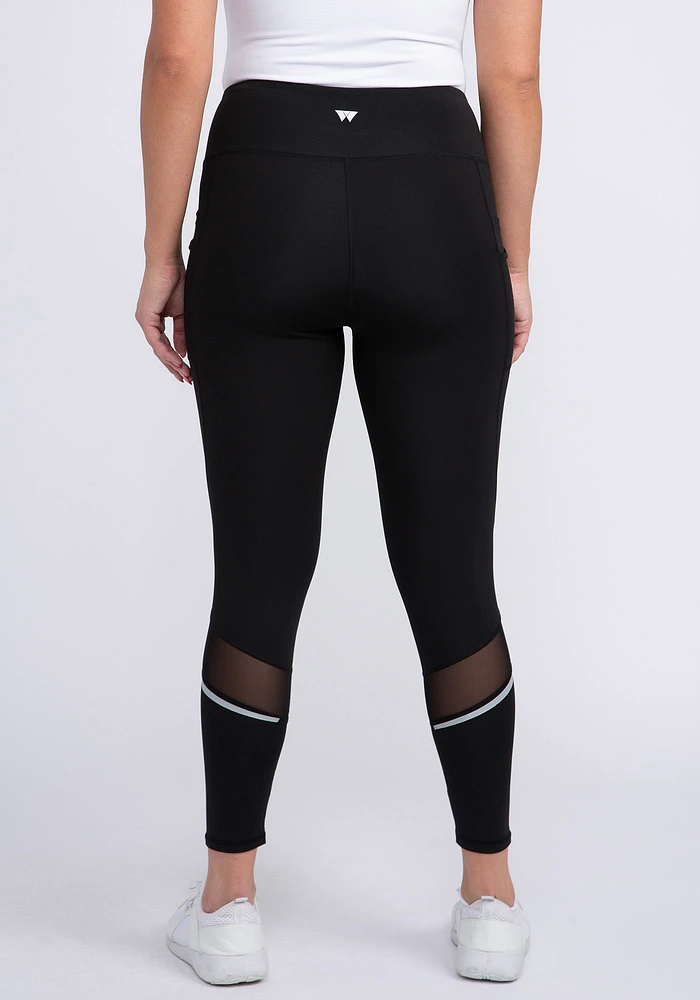 Women's Active Crop Legging With Mesh