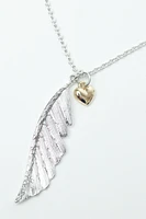 Women's Wing Heart Charm Necklace