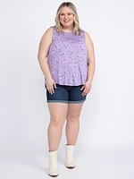 Women's Lace Neck Tank Top