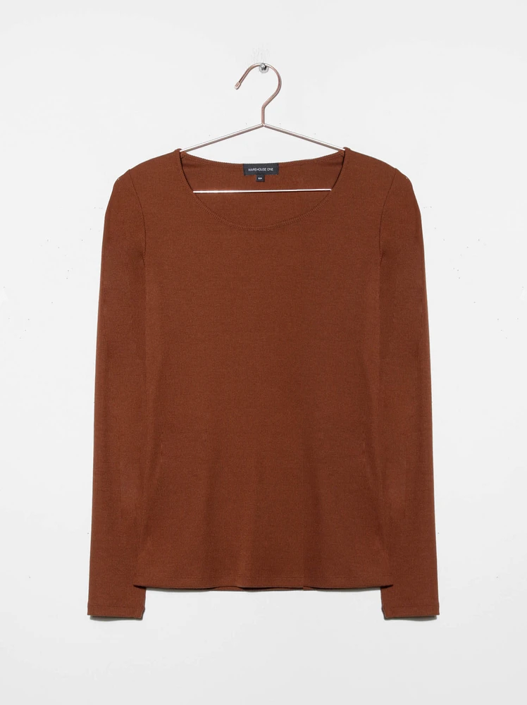 Women's Ribbed Long Sleeve Tee