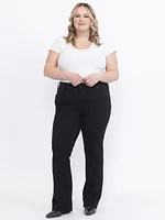 Women's Plus Embellished Back Pocket Black Baby Boot Jeans