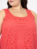Women's Crochet Overlay Tank