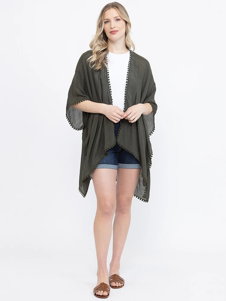 Women's Dark Wash Double Cuffed Midi Short