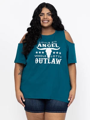Women's Relaxed Cold Shoulder Tee