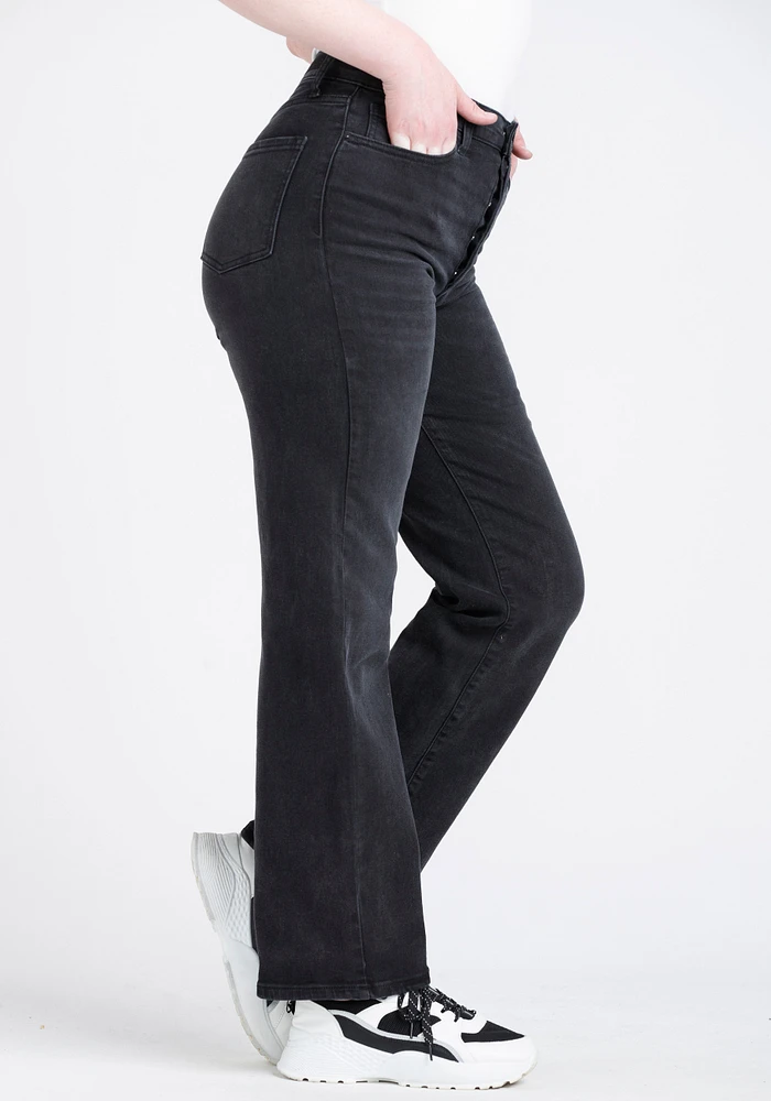 Women's Super High Rise Black Dad Jean