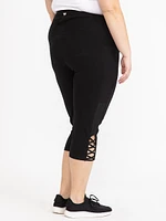 Women's Mesh Insert Capri Legging