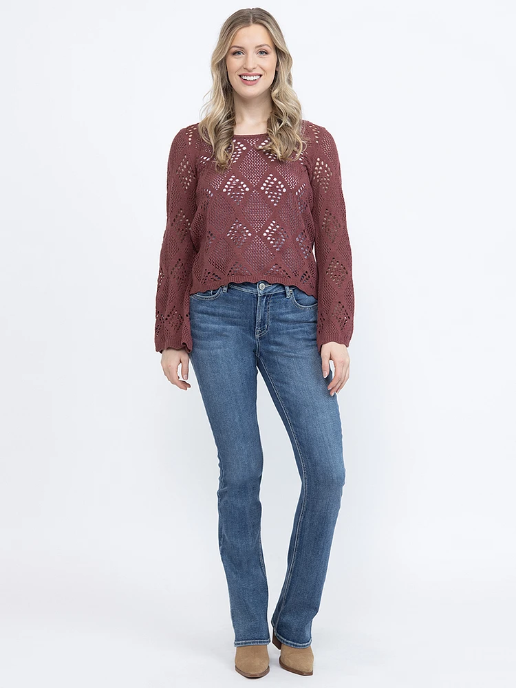 Women's Pointelle Sweater