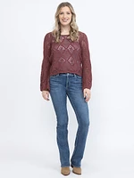 Women's Pointelle Sweater