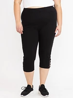 Women's Mesh Insert Capri Legging