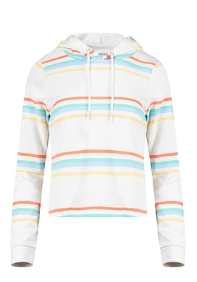 Women's Stripe Cropped Hoodie