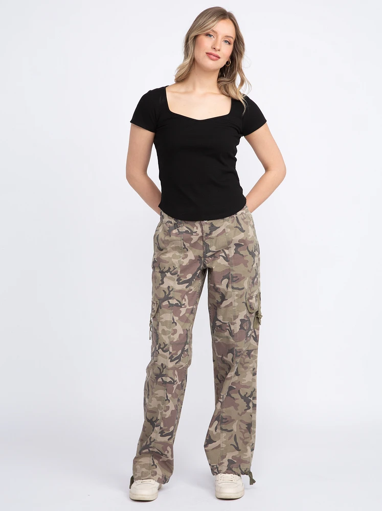 Women's Rib Sweetheart Neck Tee