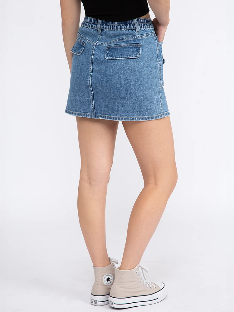 Women's Cargo Denim Skirt