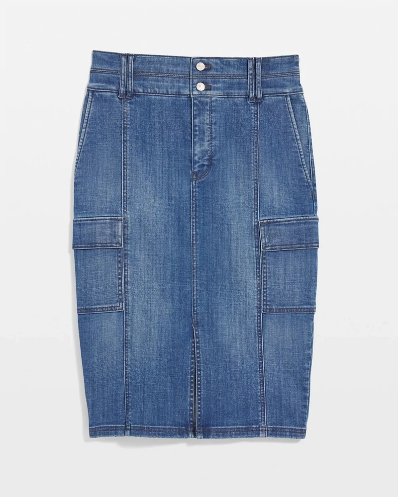 Denim Cargo Skirt