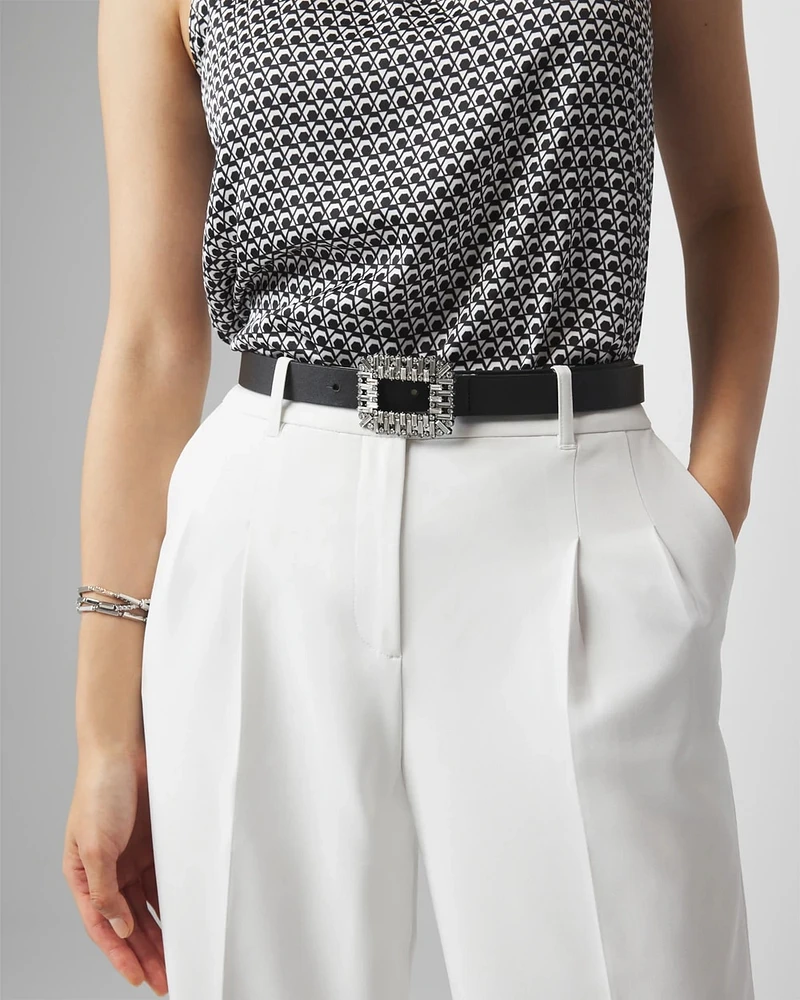 Crystal Buckle Pant Belt