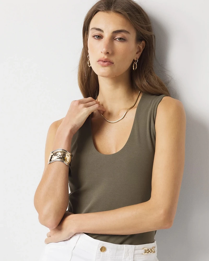 WHBMFORME™ All Ways Stretch Scoop Neck Shell