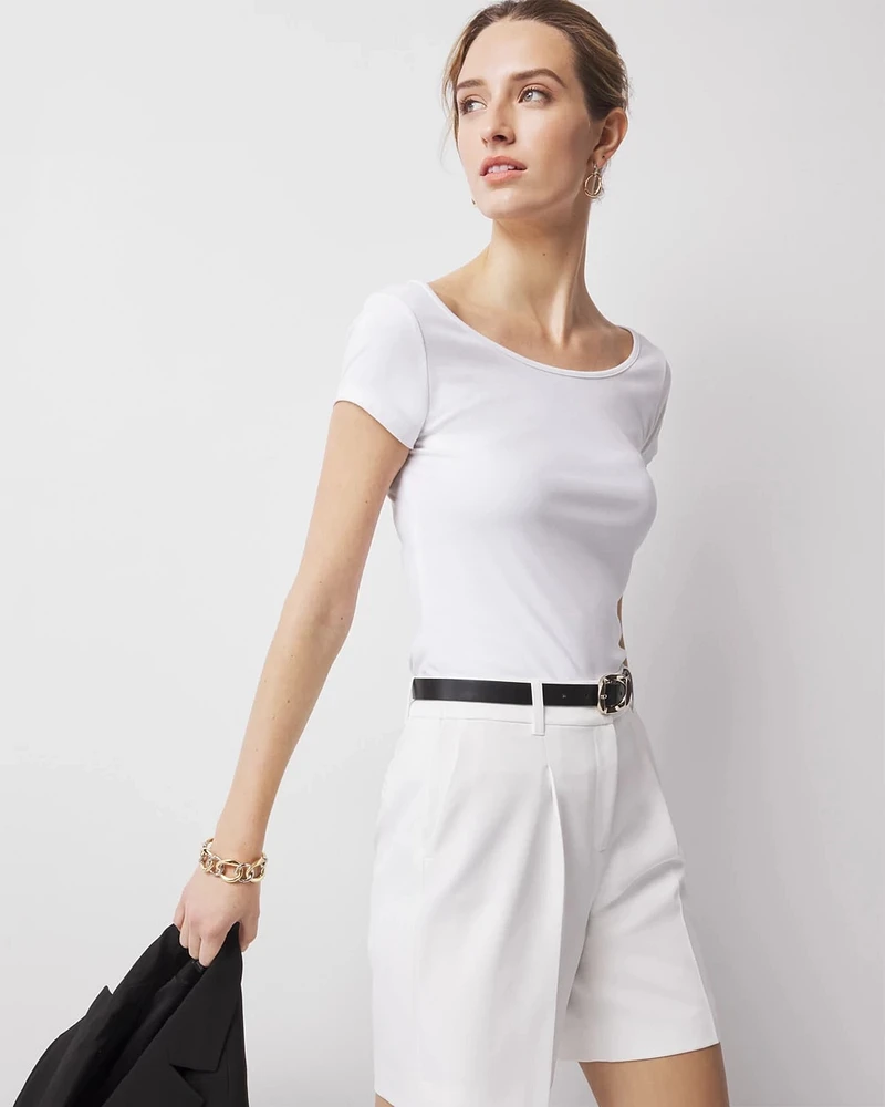 WHBMFORME™ All Ways Stretch Scoop Neck Tee