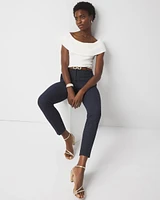Elle Slim Denim-Look Ankle Pant