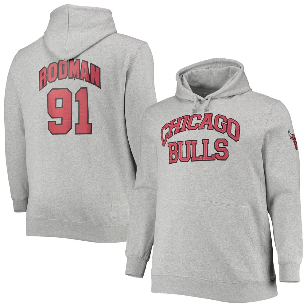 Mitchell Ness Dennis Rodman Heathered Gray Chicago Bulls Big