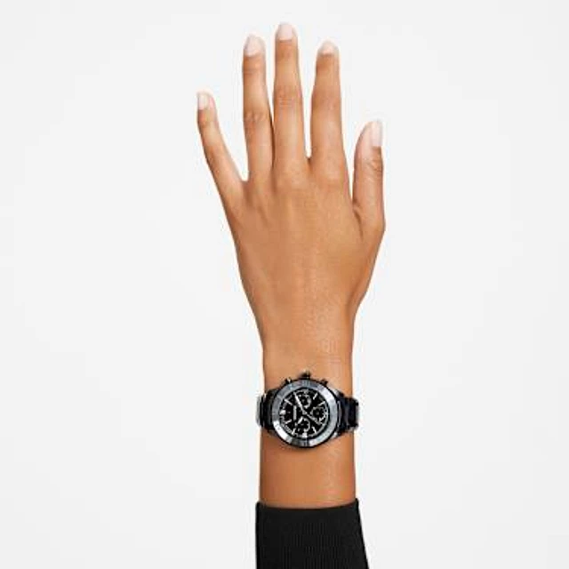 Swarovski Dextera chrono watch, 39mm, Swiss Made, Metal bracelet