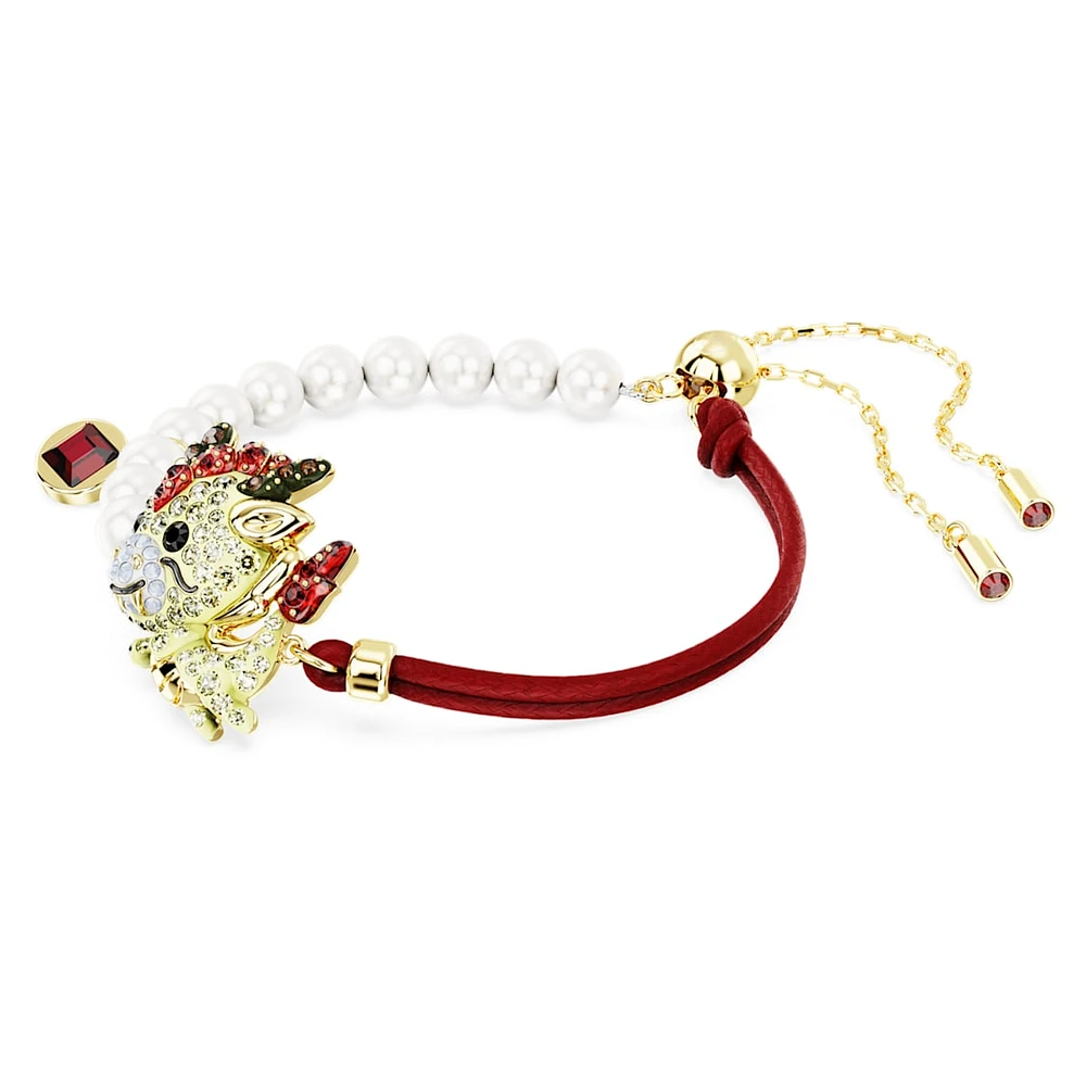 Swarovski Chinese Zodiac bracelet, Crystal pearl, Dragon