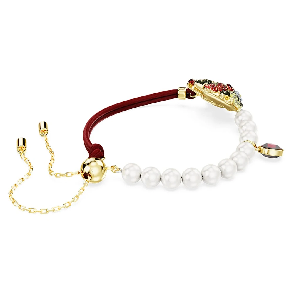 【wingbling】Rising Bracelet 916 Gold Two Layer - String of Heart x Layered Wanzi Chain