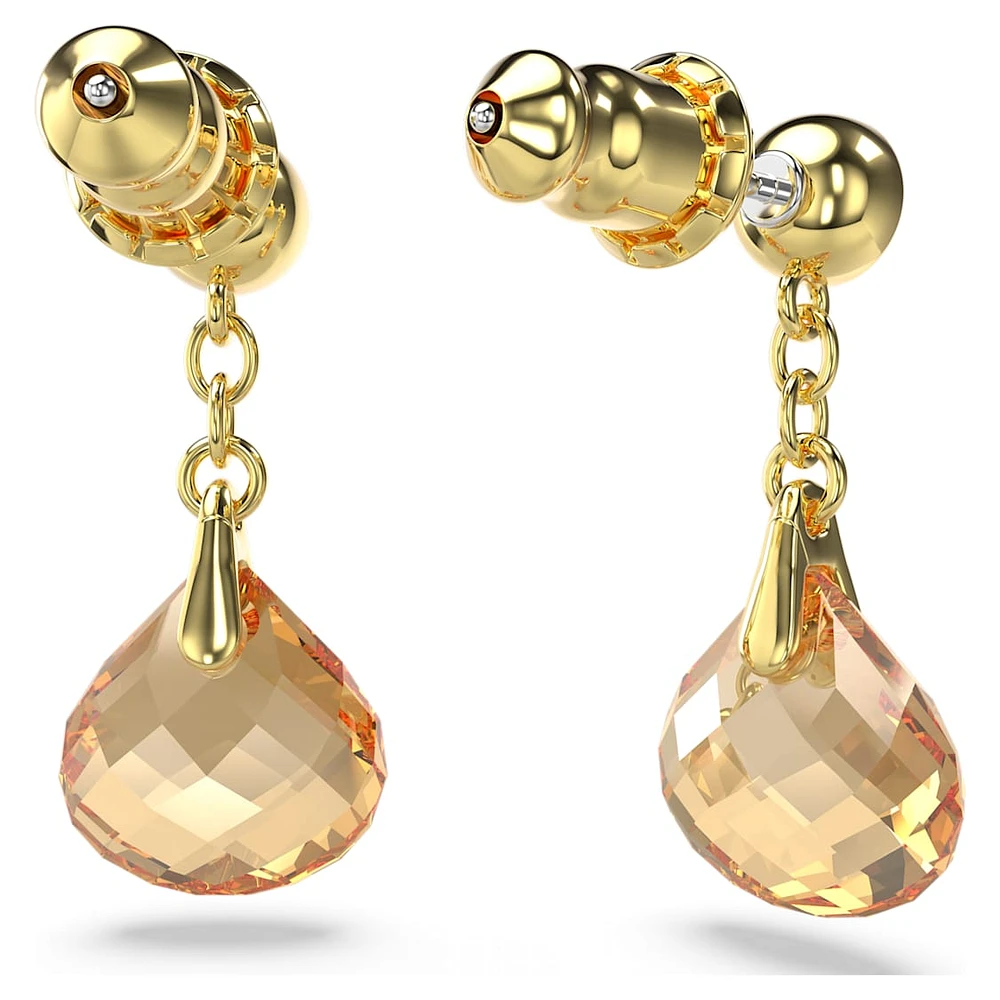 Swarovski レッド イエロー ストーン ゴールド ドロップ イヤリング Swarovski Tessa drop earrings, Gold tone, Gold-tone plated