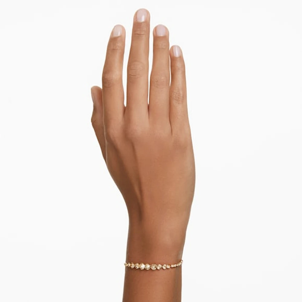 Swarovski Imber Emily bracelet, Mixed round cuts, Pink, Rose
