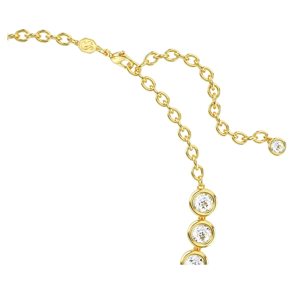 ★SWAROVSKI★ Imber Tennis Gold Tone Necklace 5705481 Imber necklace, Magnetic closure, Mixed cuts, White, Gold