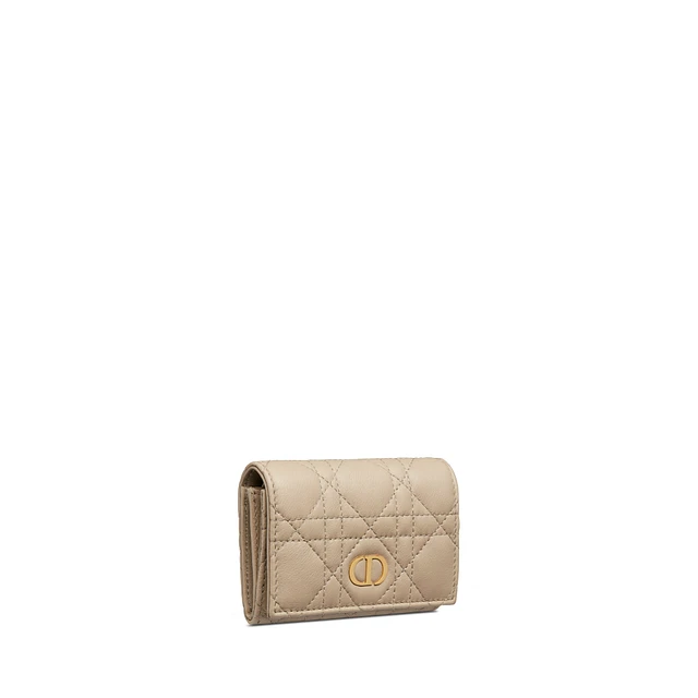 【DIOR】Dior Caro Glycine ウォレット DIOR | Dior Caro Orchid ロングウォレット カナージュ カーフスキン