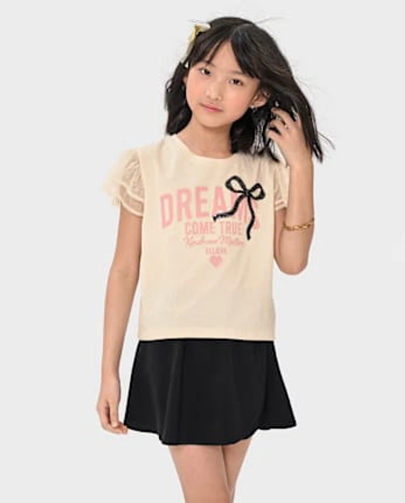 The Children's Place Girls Graphic Flutter Top | Arden Fair